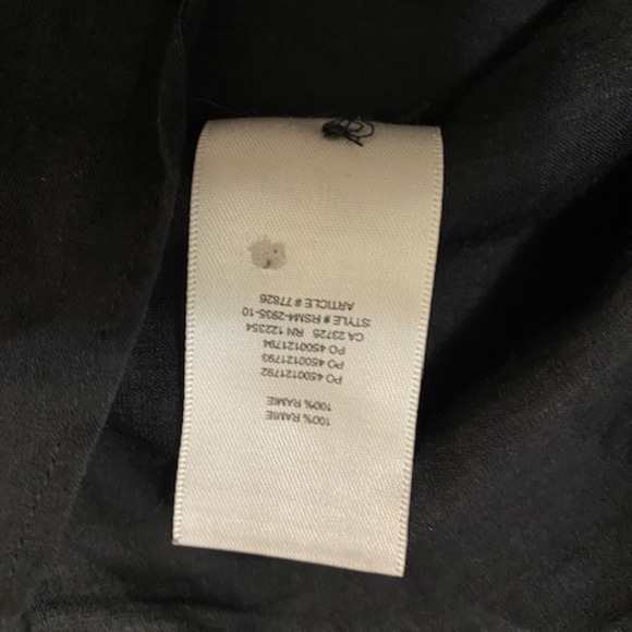 Wilfred Aritzia Splendour Sheer Button Front Peasant Black Blouse Size S - Picture 10 of 12